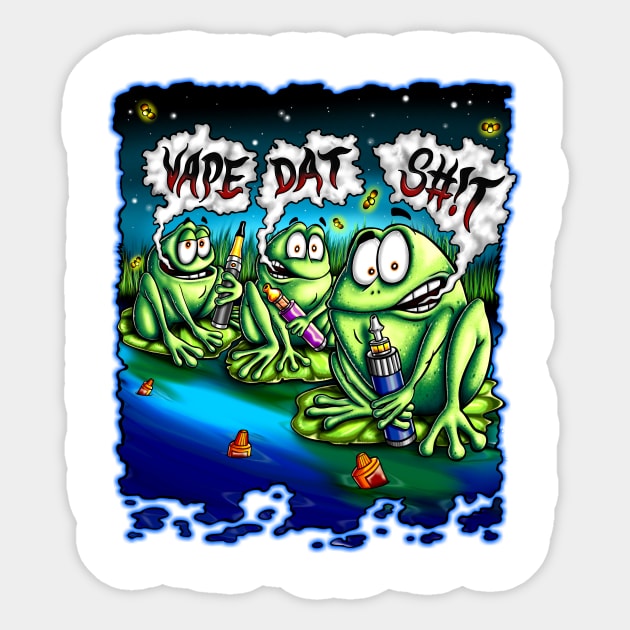 Vape Dat SH!T (Dark Shirt) Sticker by linkartworks